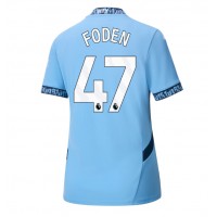 Fotballdrakt Dame Manchester City Phil Foden #47 Hjemmedrakt 2024-25 Kortermet